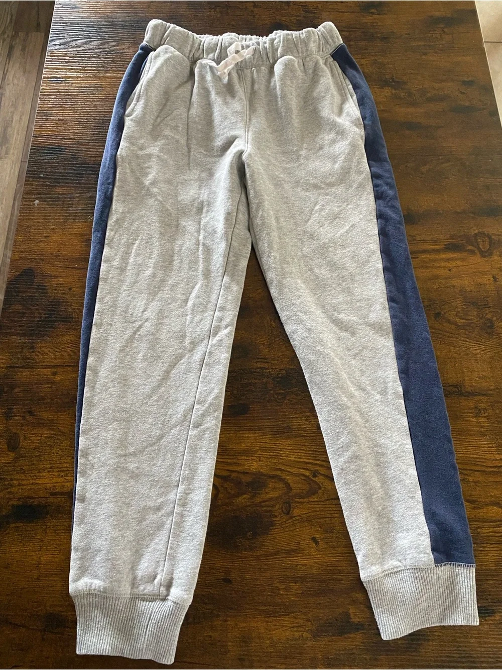 The Children's Place Gray Sweatpants with Navy Side Panels